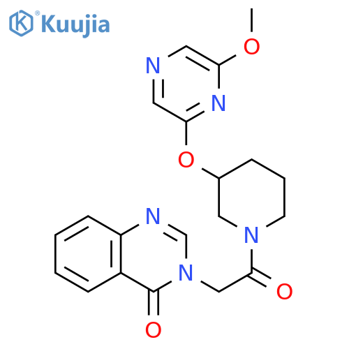 3-(2-{3-[(6-methoxypyrazin-2-yl)oxy]piperidin-1-yl}-2-oxoethyl)-3,4-dihydroquinazolin-4-one structure