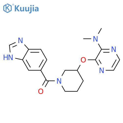 3-{[1-(1H-1,3-benzodiazole-5-carbonyl)piperidin-3-yl]oxy}-N,N-dimethylpyrazin-2-amine structure