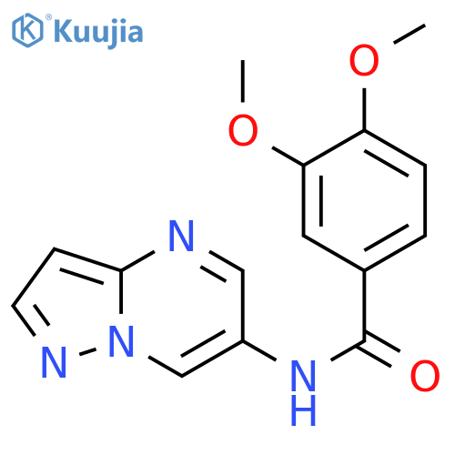 3,4-dimethoxy-N-{pyrazolo[1,5-a]pyrimidin-6-yl}benzamide structure