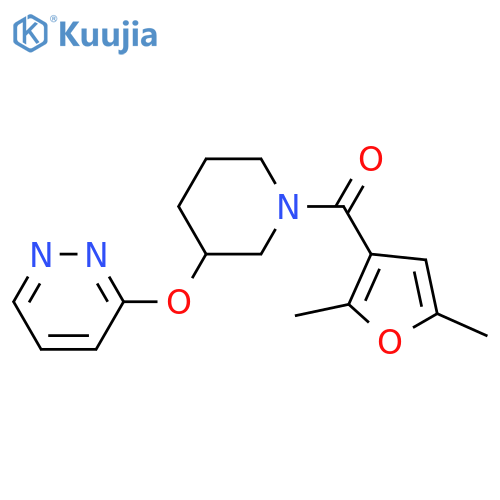 3-{[1-(2,5-dimethylfuran-3-carbonyl)piperidin-3-yl]oxy}pyridazine structure
