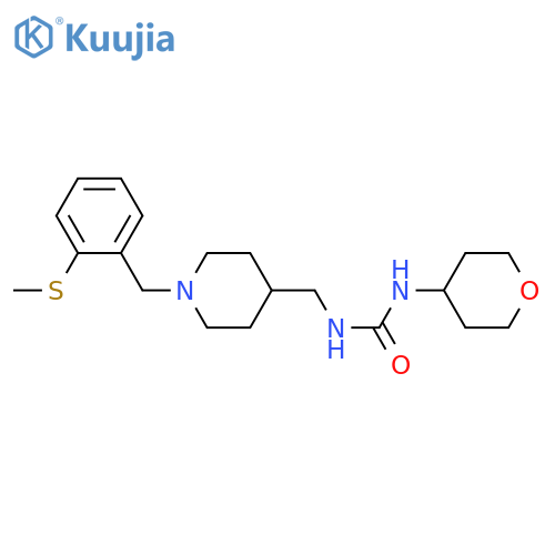 1-[[1-[(2-methylsulfanylphenyl)methyl]piperidin-4-yl]methyl]-3-(oxan-4-yl)urea structure