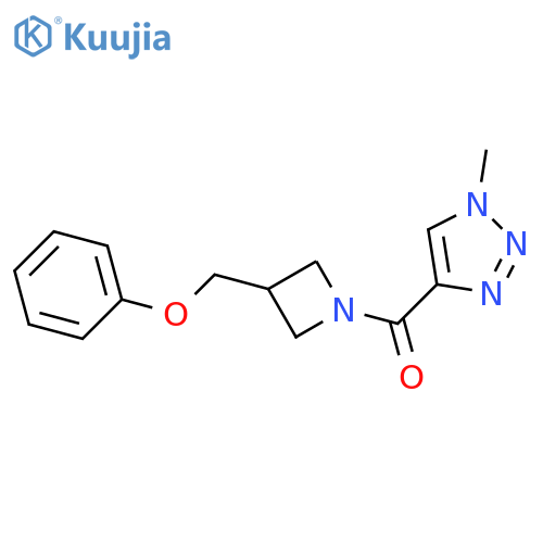 1-methyl-4-[3-(phenoxymethyl)azetidine-1-carbonyl]-1H-1,2,3-triazole structure