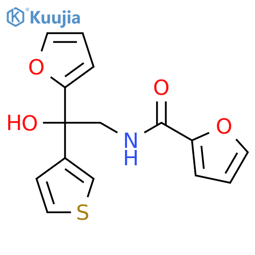 N-2-(furan-2-yl)-2-hydroxy-2-(thiophen-3-yl)ethylfuran-2-carboxamide structure