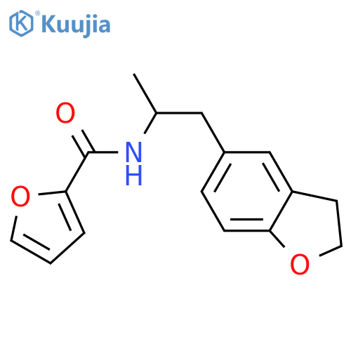 N-[1-(2,3-dihydro-1-benzofuran-5-yl)propan-2-yl]furan-2-carboxamide structure