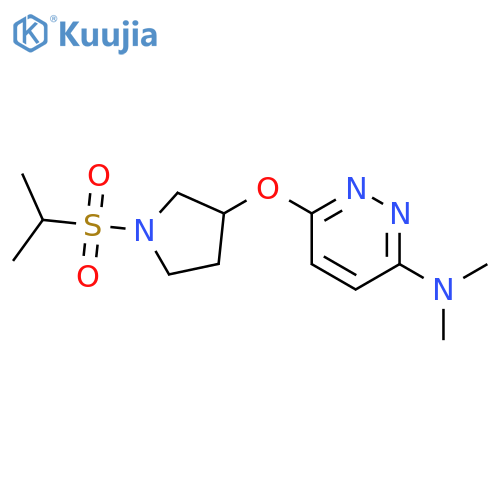 N,N-dimethyl-6-{[1-(propane-2-sulfonyl)pyrrolidin-3-yl]oxy}pyridazin-3-amine structure