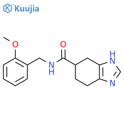 N-[(2-methoxyphenyl)methyl]-4,5,6,7-tetrahydro-1H-1,3-benzodiazole-5-carboxamide structure