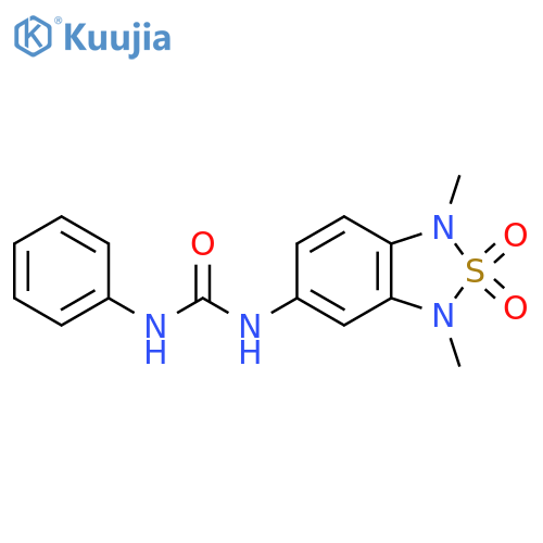 3-(1,3-dimethyl-2,2-dioxo-1,3-dihydro-2lambda6,1,3-benzothiadiazol-5-yl)-1-phenylurea structure