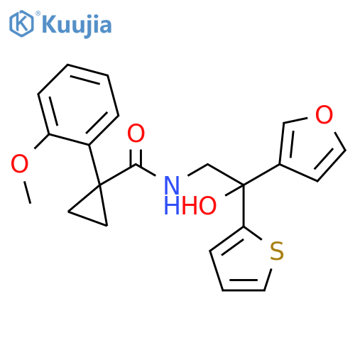 N-[2-(furan-3-yl)-2-hydroxy-2-(thiophen-2-yl)ethyl]-1-(2-methoxyphenyl)cyclopropane-1-carboxamide structure