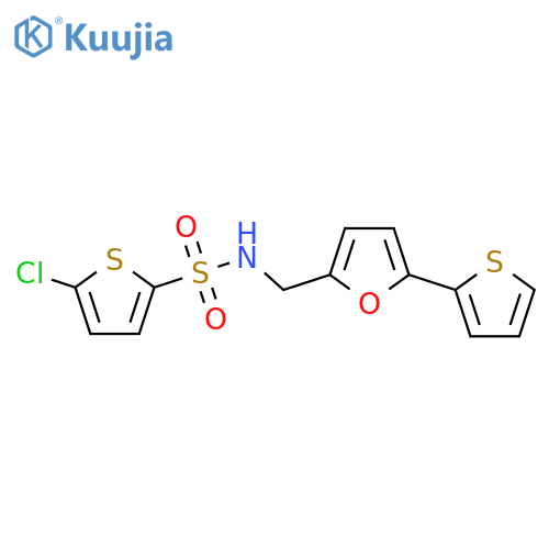 5-chloro-N-{5-(thiophen-2-yl)furan-2-ylmethyl}thiophene-2-sulfonamide structure