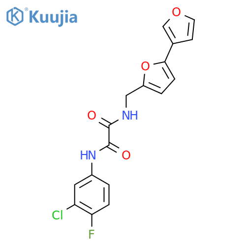 N-({[2,3'-bifuran]-5-yl}methyl)-N'-(3-chloro-4-fluorophenyl)ethanediamide structure
