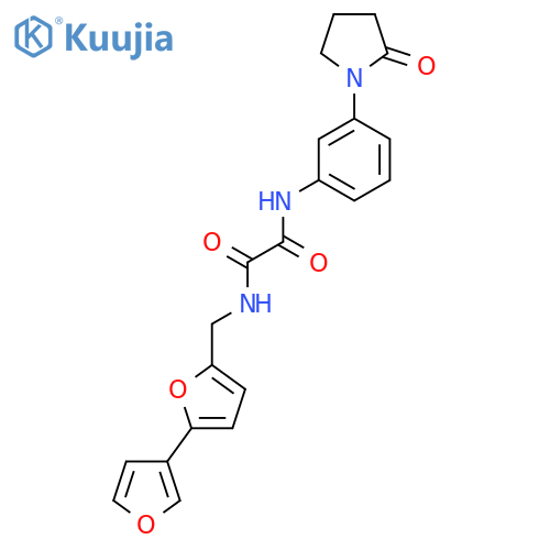 N-({[2,3'-bifuran]-5-yl}methyl)-N'-[3-(2-oxopyrrolidin-1-yl)phenyl]ethanediamide structure