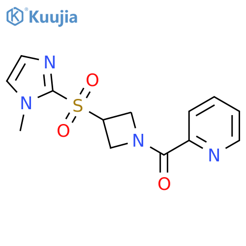 (3-((1-methyl-1H-imidazol-2-yl)sulfonyl)azetidin-1-yl)(pyridin-2-yl)methanone structure