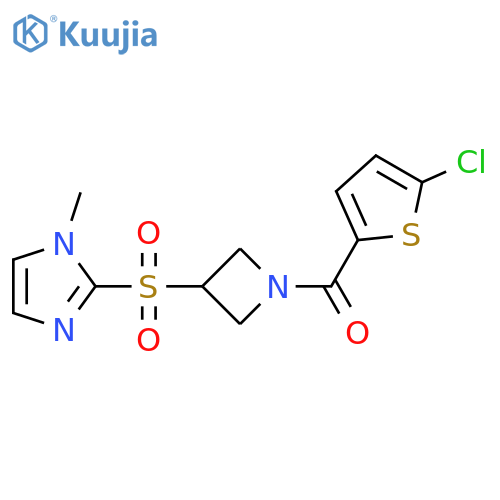 (5-chlorothiophen-2-yl)-[3-(1-methylimidazol-2-yl)sulfonylazetidin-1-yl]methanone structure