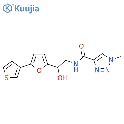 N-{2-hydroxy-2-[5-(thiophen-3-yl)furan-2-yl]ethyl}-1-methyl-1H-1,2,3-triazole-4-carboxamide structure