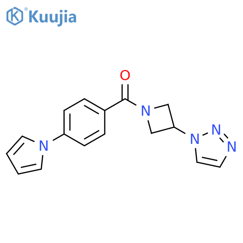 [4-(1H-Pyrrol-1-yl)phenyl][3-(1H-1,2,3-triazol-1-yl)-1-azetidinyl]methanone structure