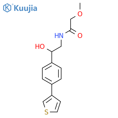 N-{2-hydroxy-2-4-(thiophen-3-yl)phenylethyl}-2-methoxyacetamide structure