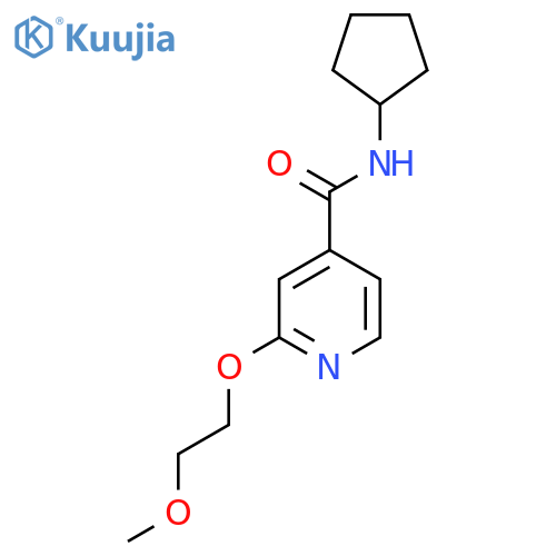 N-cyclopentyl-2-(2-methoxyethoxy)isonicotinamide structure