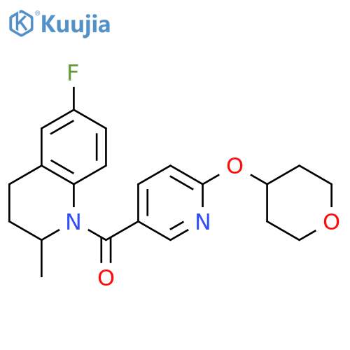(6-fluoro-2-methyl-3,4-dihydro-2H-quinolin-1-yl)-[6-(oxan-4-yloxy)pyridin-3-yl]methanone structure