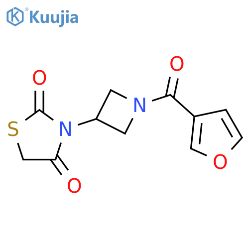 3-[1-(3-Furanylcarbonyl)-3-azetidinyl]-2,4-thiazolidinedione structure