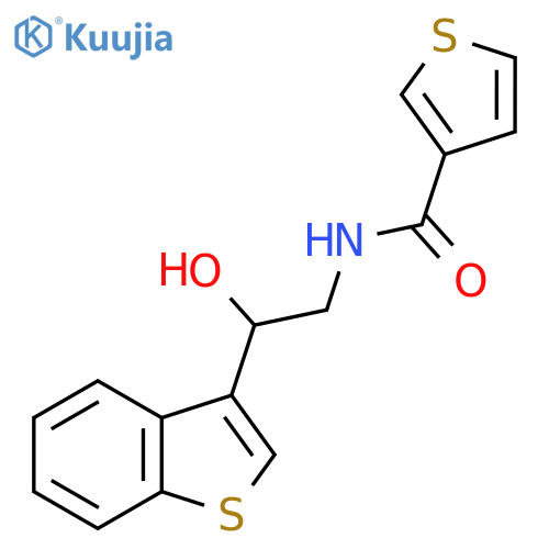 N-[2-(1-benzothiophen-3-yl)-2-hydroxyethyl]thiophene-3-carboxamide structure