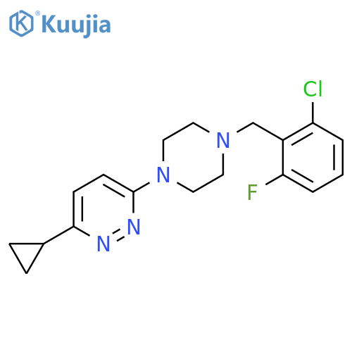 3-{4-(2-chloro-6-fluorophenyl)methylpiperazin-1-yl}-6-cyclopropylpyridazine structure