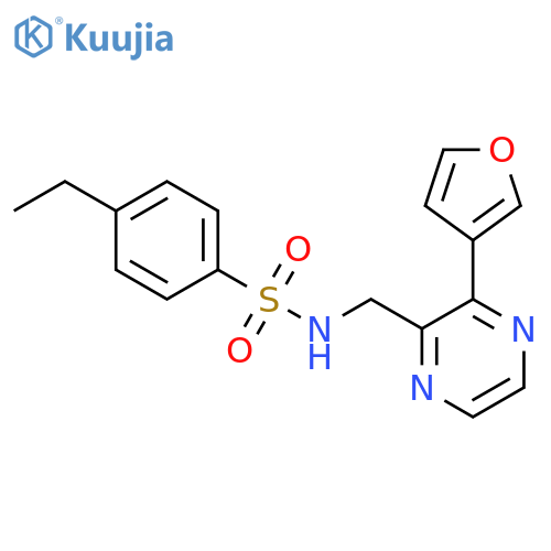 4-ethyl-N-{3-(furan-3-yl)pyrazin-2-ylmethyl}benzene-1-sulfonamide structure