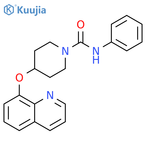 N-Phenyl-4-(8-quinolinyloxy)-1-piperidinecarboxamide structure