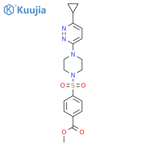 methyl 4-{4-(6-cyclopropylpyridazin-3-yl)piperazin-1-ylsulfonyl}benzoate structure