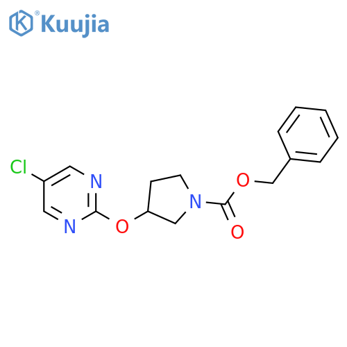 benzyl 3-[(5-chloropyrimidin-2-yl)oxy]pyrrolidine-1-carboxylate structure