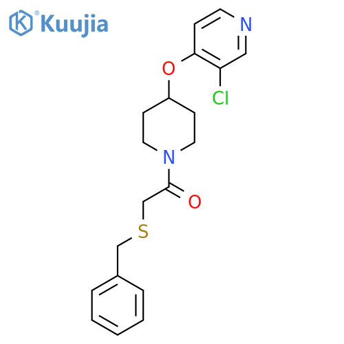 2-(benzylsulfanyl)-1-{4-(3-chloropyridin-4-yl)oxypiperidin-1-yl}ethan-1-one structure