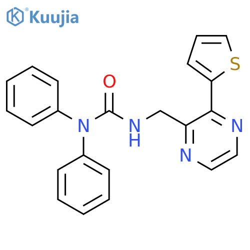 1,1-diphenyl-3-{3-(thiophen-2-yl)pyrazin-2-ylmethyl}urea structure