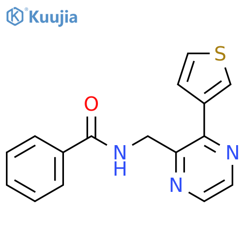 N-{[3-(thiophen-3-yl)pyrazin-2-yl]methyl}benzamide structure