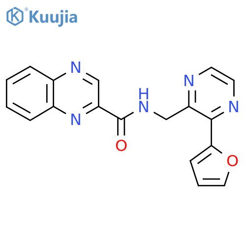 N-{[3-(furan-2-yl)pyrazin-2-yl]methyl}quinoxaline-2-carboxamide structure