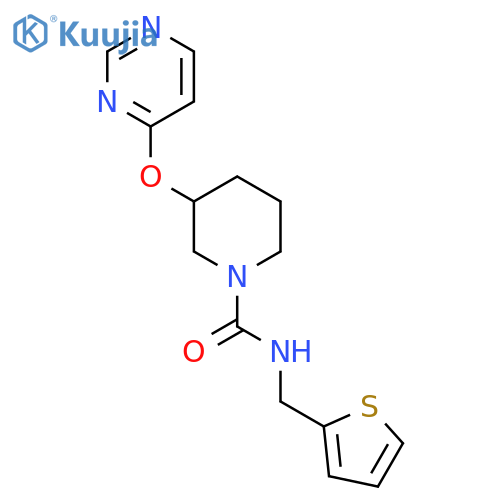 3-(pyrimidin-4-yloxy)-N-[(thiophen-2-yl)methyl]piperidine-1-carboxamide structure
