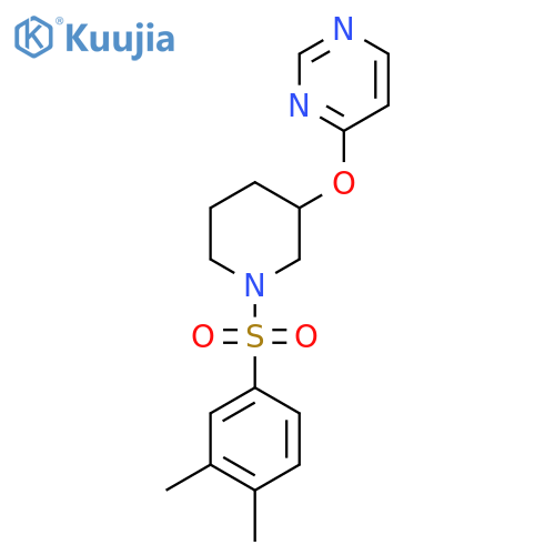 4-{[1-(3,4-dimethylbenzenesulfonyl)piperidin-3-yl]oxy}pyrimidine structure
