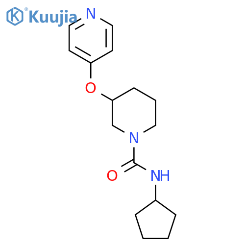 N-cyclopentyl-3-(pyridin-4-yloxy)piperidine-1-carboxamide structure