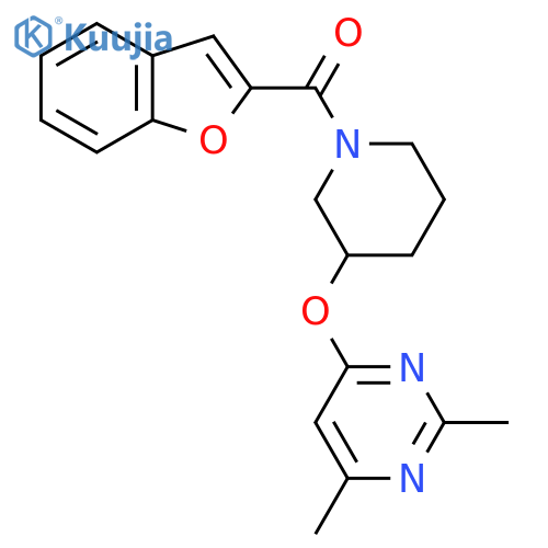4-{[1-(1-benzofuran-2-carbonyl)piperidin-3-yl]oxy}-2,6-dimethylpyrimidine structure