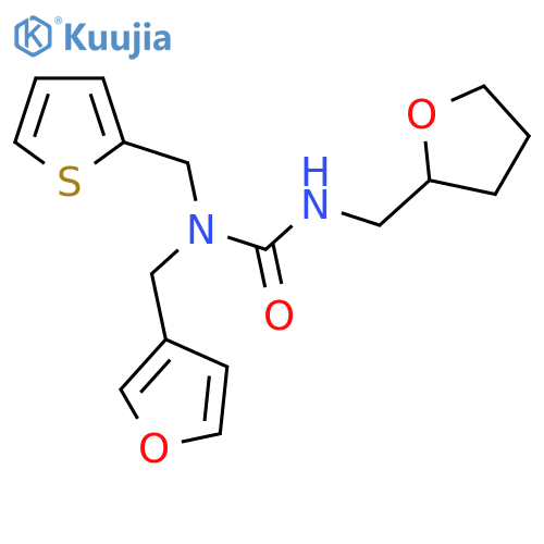3-[(furan-3-yl)methyl]-1-[(oxolan-2-yl)methyl]-3-[(thiophen-2-yl)methyl]urea structure