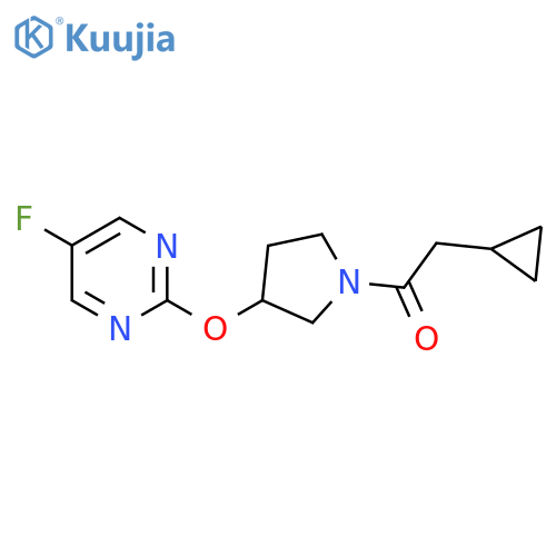 2-Cyclopropyl-1-(3-((5-fluoropyrimidin-2-yl)oxy)pyrrolidin-1-yl)ethanone structure