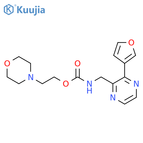 2-(morpholin-4-yl)ethyl N-{3-(furan-3-yl)pyrazin-2-ylmethyl}carbamate structure