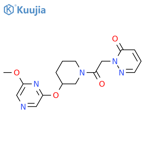2-(2-{3-[(6-methoxypyrazin-2-yl)oxy]piperidin-1-yl}-2-oxoethyl)-2,3-dihydropyridazin-3-one structure