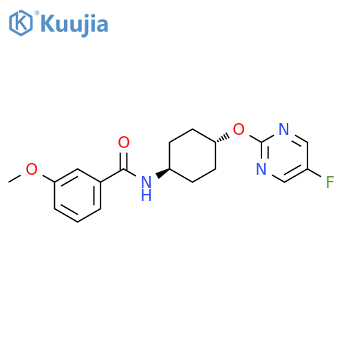 3-methoxy-N-[(1r,4r)-4-[(5-fluoropyrimidin-2-yl)oxy]cyclohexyl]benzamide structure
