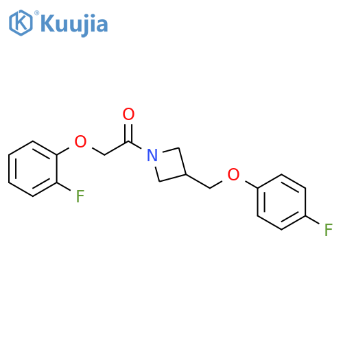 2-(2-fluorophenoxy)-1-{3-(4-fluorophenoxy)methylazetidin-1-yl}ethan-1-one structure