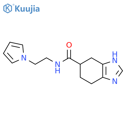 N-2-(1H-pyrrol-1-yl)ethyl-4,5,6,7-tetrahydro-1H-1,3-benzodiazole-5-carboxamide structure