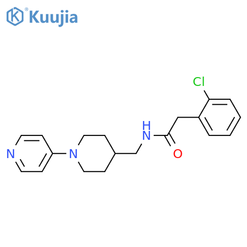 2-(2-chlorophenyl)-N-{[1-(pyridin-4-yl)piperidin-4-yl]methyl}acetamide structure