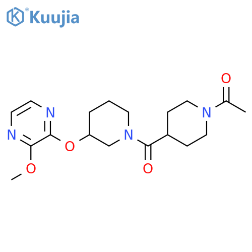 1-(4-{3-[(3-methoxypyrazin-2-yl)oxy]piperidine-1-carbonyl}piperidin-1-yl)ethan-1-one structure