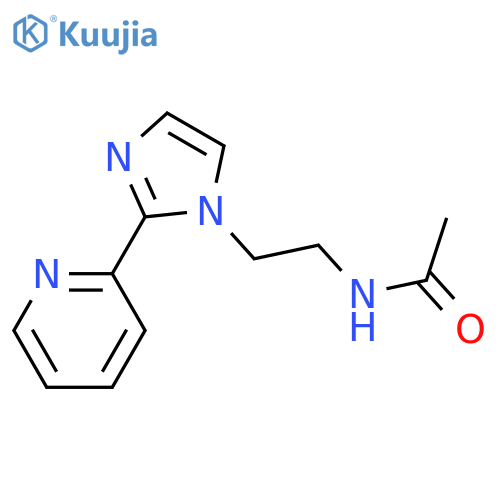 N-{2-[2-(pyridin-2-yl)-1H-imidazol-1-yl]ethyl}acetamide structure