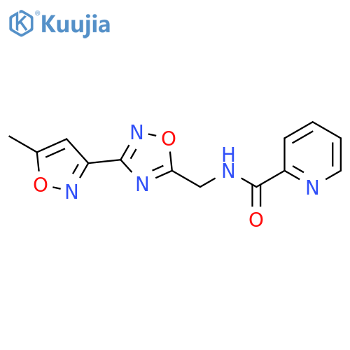 N-{[3-(5-methyl-1,2-oxazol-3-yl)-1,2,4-oxadiazol-5-yl]methyl}pyridine-2-carboxamide structure