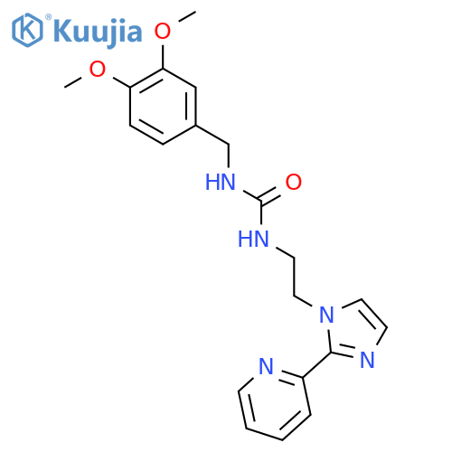 1-(3,4-dimethoxyphenyl)methyl-3-{2-2-(pyridin-2-yl)-1H-imidazol-1-ylethyl}urea structure