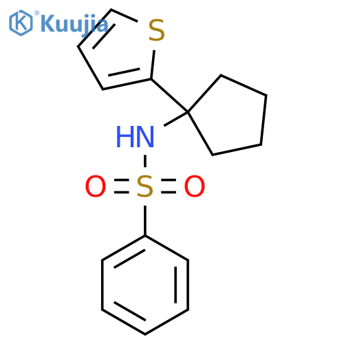 N-1-(thiophen-2-yl)cyclopentylbenzenesulfonamide structure